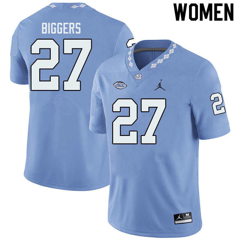 Jordan Brand Women #27 Giovanni Biggers North Carolina Tar Heels College Football Jerseys Sale-Blue